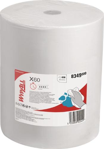WYPALL Wischtuch X60 8349 L.ca.380 mmxB.ca.420 mm weiß 1-lagig