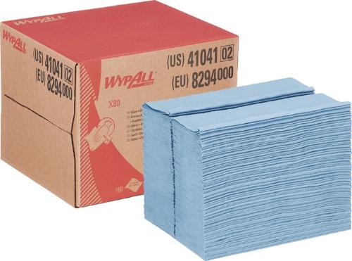 WYPALL Wischtuch ® X80 8294 L.ca.427 mmxB.ca.282 mm blau 1-lagig