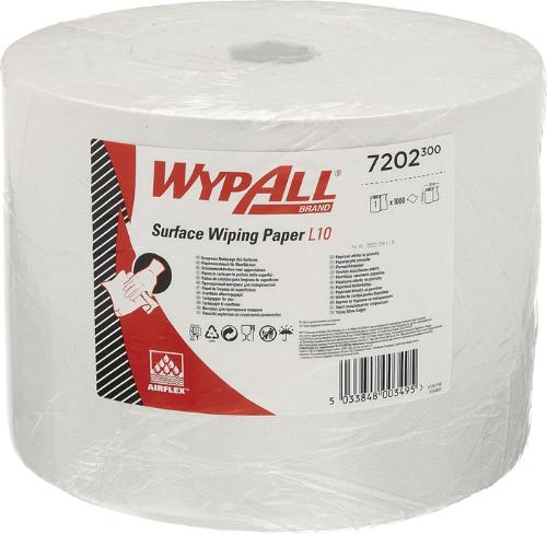 WYPALL Putztuch L10 EXTRA 7202 L.ca.380 mmxB.ca.235 mm weiß 1-lagig, perforiert