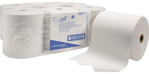 SCOTT Rollenhandtuch ® 6667 1-lagig weiß L304ca.mxB200ca.mm passend für 9000 469 674