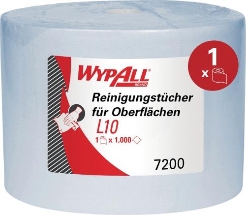WYPALL Putztuch L10 EXTRA 7200 L.ca.380 mmxB.ca.240 mm blau 1-lagig
