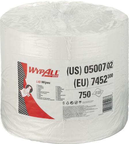 WYPALL Wischtuch L40 7452 L.ca.315 mmxB.ca.310 mm weiß 1-lagig