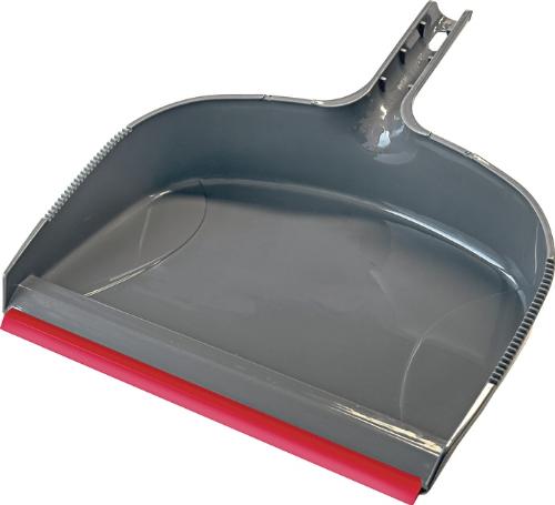 Peggy Perfect Kehrschaufel MEGA mit Lippe Kunststoff grau Blatt L330xB400 mm