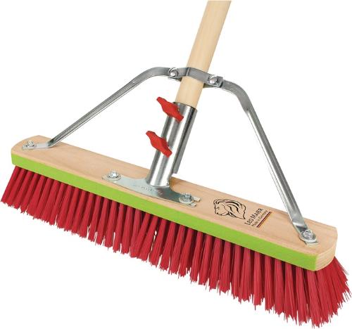 Peggy Perfect Besen LM Bulldozer Elastonborsten, Holz Länge 450 mm mit Stielhalter