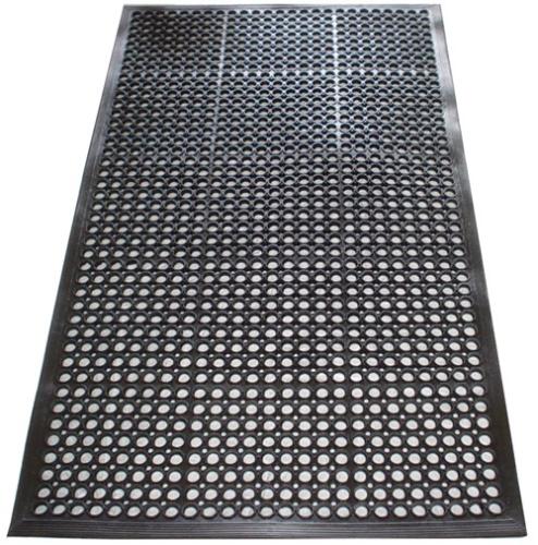 HAMAT Fußmatte offene Ringe schwarz Gummi L1500xB900xS12mm