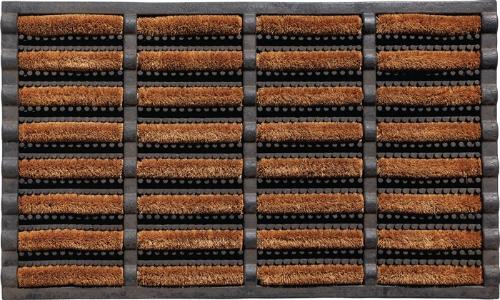 HAMAT Fußmatte schwarz/natur 60% Gummi / 40% Kokos L750xB450xS25mm