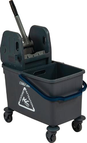 SPRINTUS Reinigungswagen Eimer 1 x 35 l mit Trennwand, Presse Kunststoff