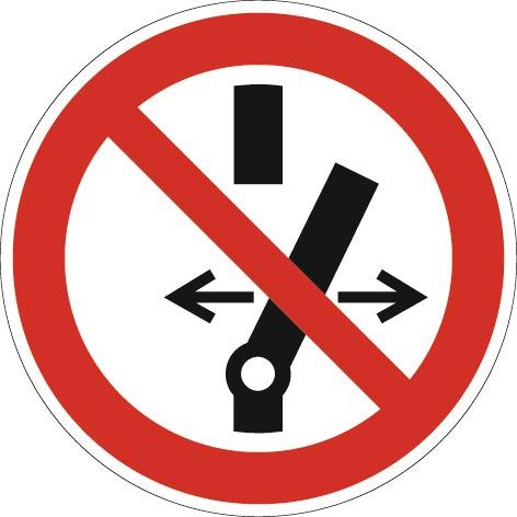 Verbotszeichen ASR A1.3/DIN EN ISO 7010 Schalten verboten Kunststoff