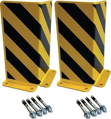 GEWA Schutzecke H400xL175/175mm L-Form Stahlblech schwarz/gelb