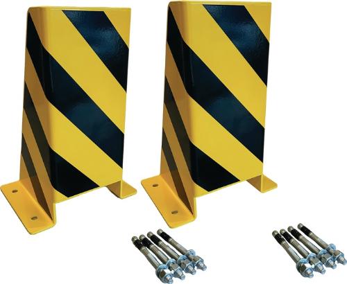 GEWA Schutzecke H400xL160/200mm U-Form Stahlblech schwarz/gelb