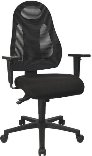 TOPSTAR Bürodrehstuhl mit Synchrontechnik schwarz/schwarz 420-530 mm ohne Armlehnen