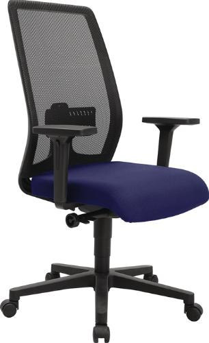 TOPSTAR Bürodrehstuhl mit Synchronmechanik blau/schwarz 430 - 540 mm mit Armlehnen Tragfähigkeit 110 kg
