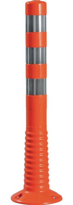 TEMKA GmbH Sperrpfosten Kunststoff orange/weiß Ø 80 mm zum Aufschrauben mit Befestigungsmaterial