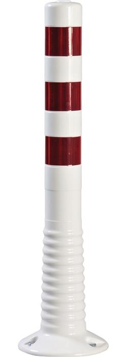 TEMKA GmbH Sperrpfosten Kunststoff weiß/rot Ø 80 mm zum Aufschrauben Höhe über Flur750 mm