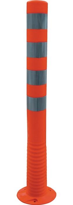 TEMKA GmbH Sperrpfosten Kunststoff orange/weiß Ø 80 mm zum Aufschrauben mit Befestigungsmaterial