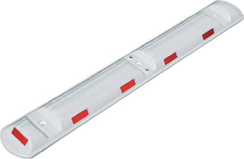 TEMKA GmbH Leitschwelle L1170xB150xH50mm Polypropylencarbonat weiß mit roten Reflexstreifen