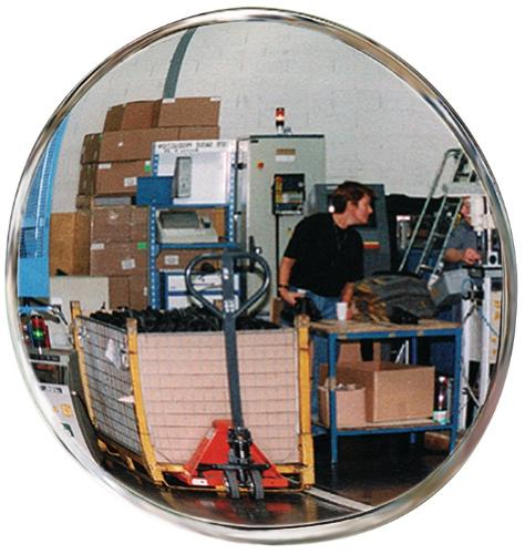 SPL Kontroll-/Sicherheitsspiegel D.600 mm Rückwand schwarz mit Halterung 8 m