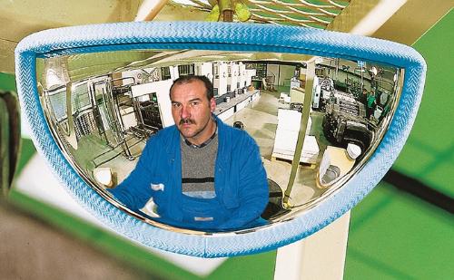 SPL Gabelstaplerspiegel H151xB288mm 180 Grad Sichtfeld 1 m