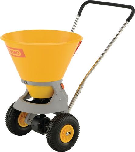 CEMO Streugutwagen 35 l Kunststoff gelb Bereifung Luft mit Streumengenregler 1-4 m