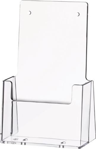 helit Tischprospekthalter 1/3 DIN A4/C6 lang Kunststoff transparent freistehend