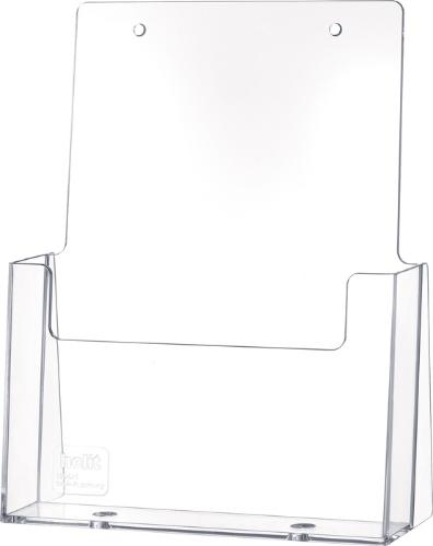 helit Tischprospekthalter DIN A5 hoch Kunststoff transparent freistehend