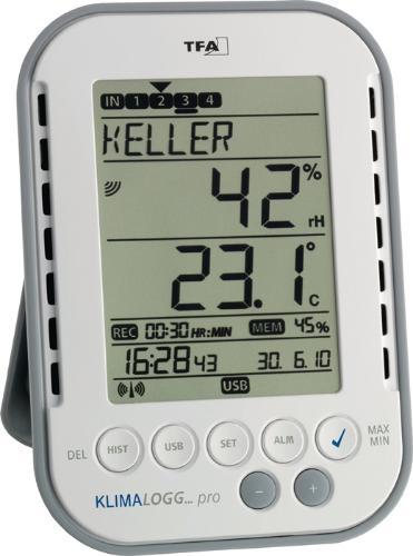 TFA Thermo-Hygrometer Messbereich 0 bis 50°C / Luft 1-99 % H137xB98xT26mm Kunststoff