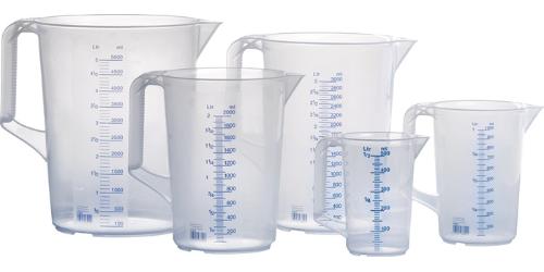 Hünersdorff Messkanne 2000 ml Polypropylen transparent D151xH206mm Griff geschlossen