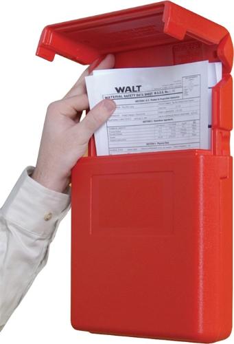 JUSTRITE Dokumentenbox B333xH400 mm DIN A4 hoch Öffnung vorn rot