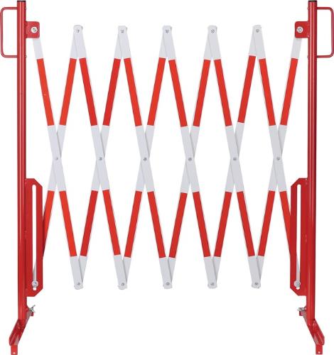 dancop Scherengitter L3600xH1000mm mit Standfuß rot/weiß