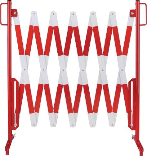 dancop Scherengitter L4000xH1000mm mit Standfuß rot/weiß