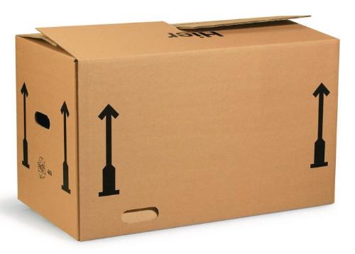 TRANSPAK Umzugskarton Wellpappe L650xB350xH370 mm zweiwellig braun