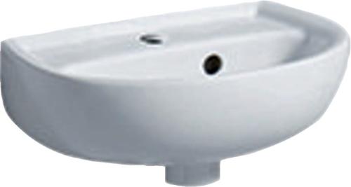 Geberit Handwaschbecken RENOVA mit Hahnloch mit Ãœberlauf 450x340mm wei weiß