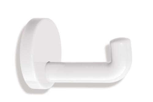 HEWI Einzelhaken 477.90B030 einfach Ausladung 100 mm Polyamid 99 reinweiß matt Ø 70 mm