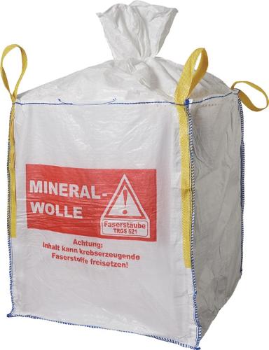 DESABAG Transportsack Big Bag Länge 900 mm Breite 900 mm Höhe 1100 mm Tragfähigkeit 150 kg Aufdruck: Mineralwolle