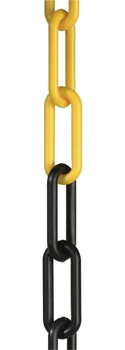 Rodo Absperrkette Kunststoff gelb/schwarz 6 mm Länge 25 m