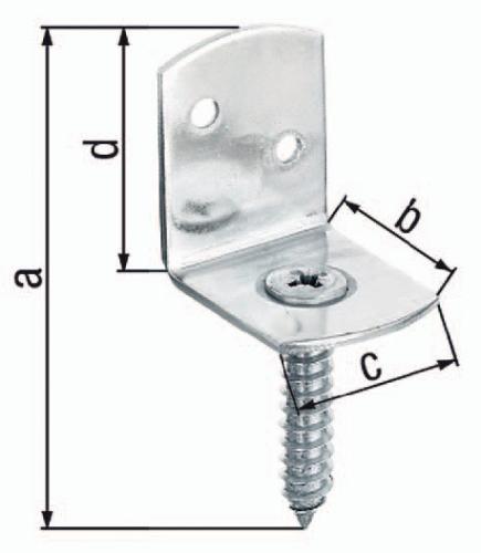 GAH Alberts Flechtzaunhalter 83x32x30x38mm feuerverzinkt L-Form
