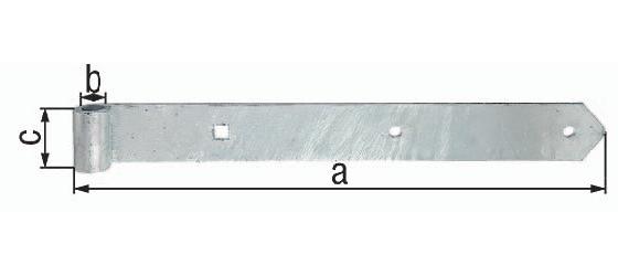 GAH Alberts Ladenband Breite 60 mm Länge 1000 x 60 mm Stärke 8 mm Stahl feuerverzinkt Ø 20 mm abgerundet