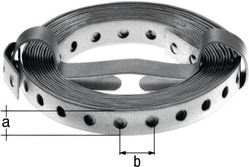 GAH Alberts Lochband Band-B20 x 1mm Länge 10 m sendzimirverzinkt