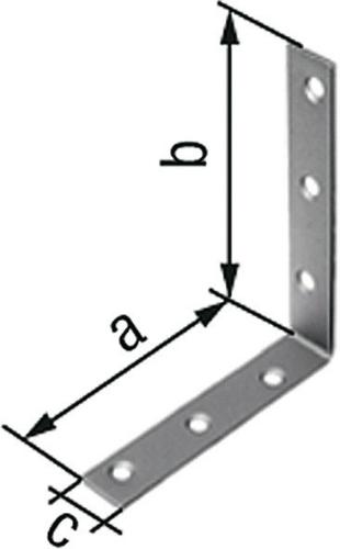 GAH Alberts Stuhlwinkel Länge 40 x 40 mm Breite 15 mm Stärke 1,75 mm Edelstahl Loch-Ø 4,5 mm