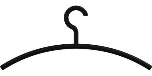 HEWI Kleiderbügel 570.1B 90 Kunststoff 90 tiefschwarz matt Breite 450 mm Höhe 190 mm