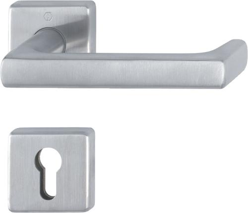 HOPPE Feuerschutzgarnitur Dallas FS-E1644/52/52S AP Edelstahl F69 D/D für Türstärke 40-65 mm PZ quadratisch DIN links / rechts