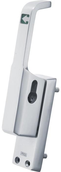 FUHR Türtreibriegel 982 DIN rechts silber eloxiert Leichtmetall 23 mm Rundstange 10 mm