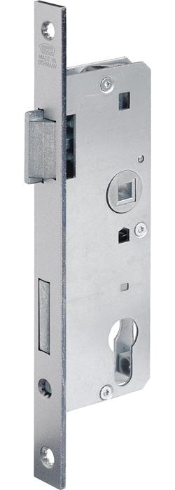 BKS Glastür-Einsteckschloss 0007 PZW 20/40/72/8 mm DIN links silber käntig
