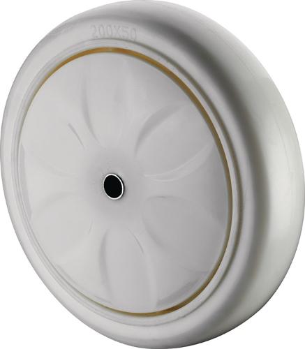 BS Rollen Ersatzrad Rad-Ø 100 mm Tragfähigkeit 300 kg Kunststoff weiß Achs-Ø 12,5 mm Nabenlänge 59 mm