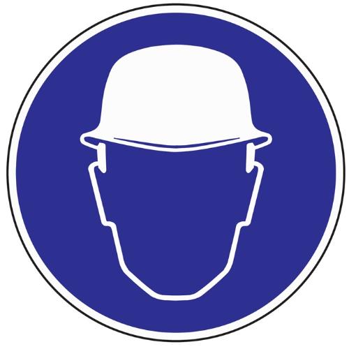 Gebotszeichen ASR A1.3/BGV A8 Kopfschutz benutzen Kunststoff