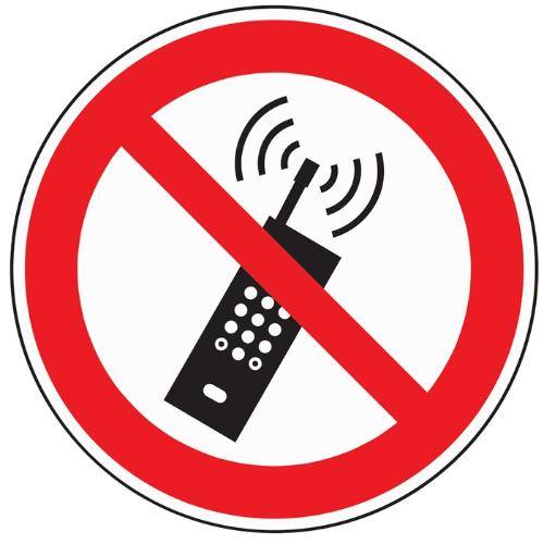 Verbotszeichen ASR A1.3/DIN EN ISO 7010 Mobilfunk verboten Kunststoff