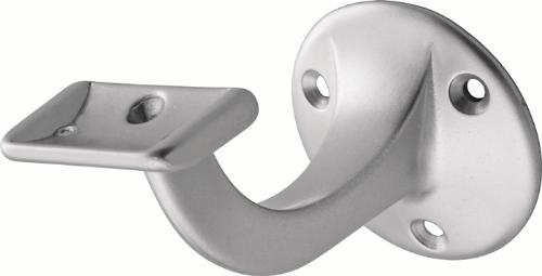 Hermeta Handlaufträger 3507 Aluminium silberfarbig eloxiert Durchmesser Wandplatte 56 mm gerade Auflage