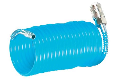 AIRCRAFT Spiralschlauchset Innen-Ø 8 mm Außen-Ø 12 mm Länge 10 m blau Kupplung DN 7,2