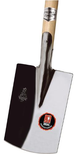 IDEAL Damenspaten BRITTA 250 x 165 / 160 mm Größe 0 850 mm Edelstahl rostfrei mit Eschen-T-Stiel