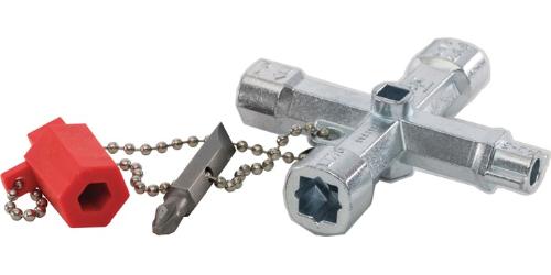 SCHUEBO Schaltschrankschlüssel Doublehead Key 11 Funktionen mit Bitadapter